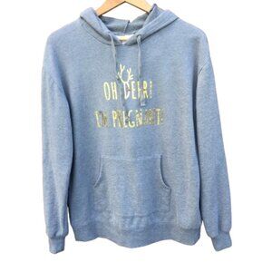 Motherhood Maternity Sweatshirt Hooded Small Gray Oh Deer I'm Pregnant